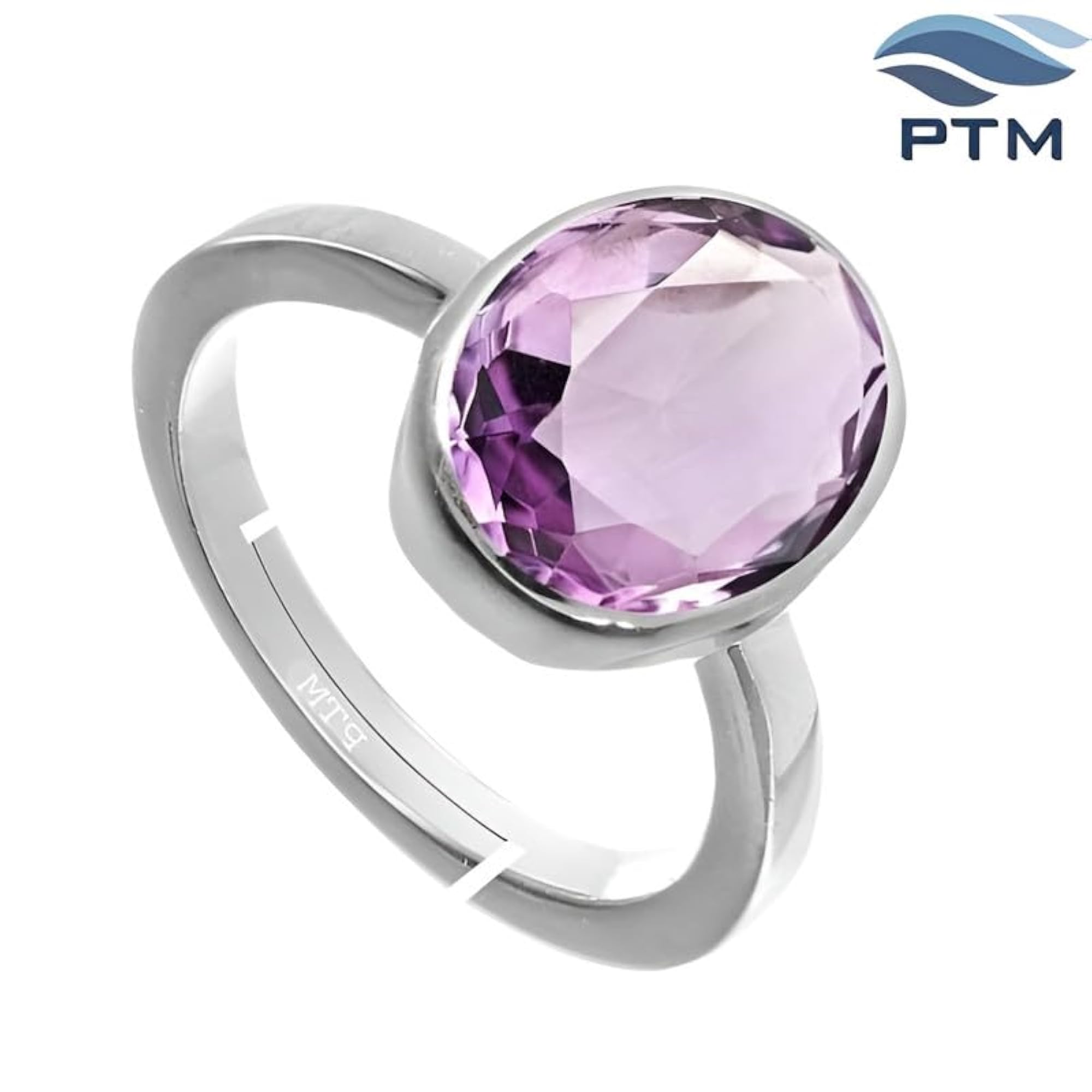 Women's Amethyst/Kathela Adjustable Sterling Silver Ring, Astrological Certified