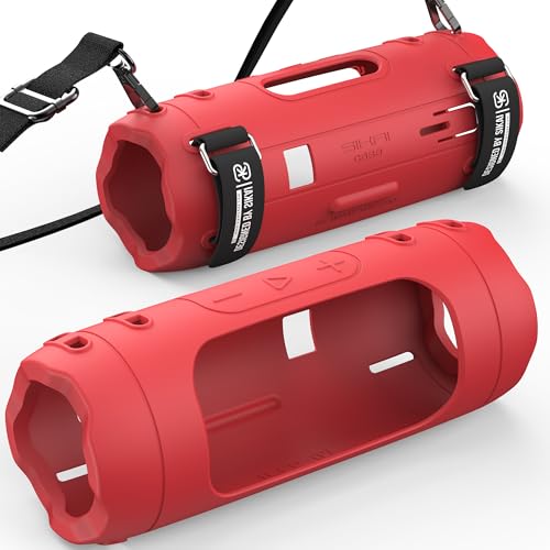 Coque Antichoc JBL Flip 7 Rouge pour Randonnée et Enceinte en Plein Air