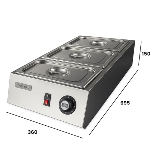 Image of 3-Pot 5kg Chocolate Melter | SS304 | 1000W | Commercial Electric Food Warmer | Removable GN Pans | Adjustable Temperature (Up to 100C) | 6 Months Replacement Warranty