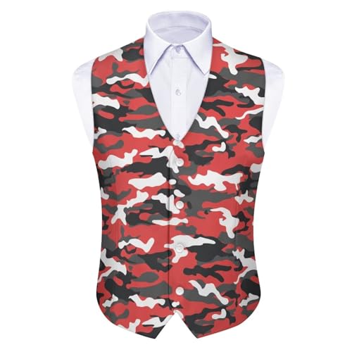 Men's Suit Vest Business Formal Button Dress Waistcoat Vest V neck Slim Fit S-4XL4