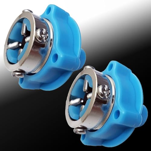 Image of Universal Washing Machine Tap Adapter /Connector /Nozzle For Inlet Pipe /Water Hose To Connect With Water Faucet Tap - Blue - Pack of 2