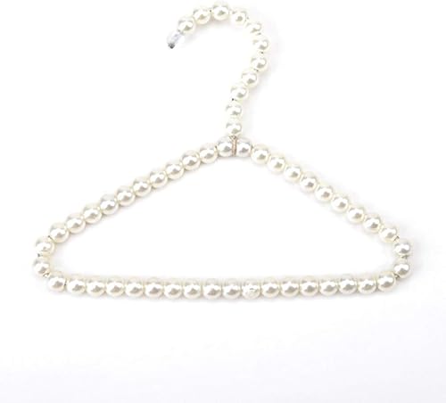 Miniatura 8 de POPETPOP Perchas de ropa para mascotas, perlas, perchas para niños, mascotas, perros (7.9 in, blanco)