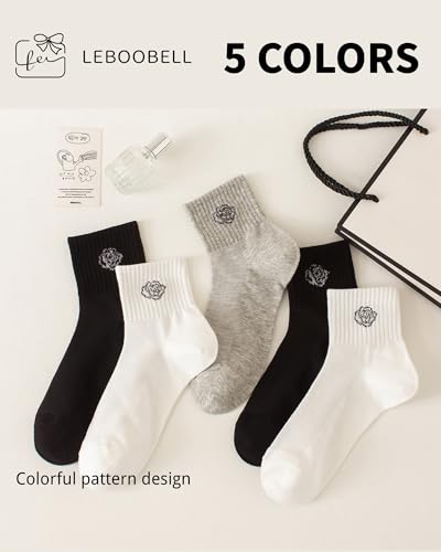 Womens Mesh Ankle Socks Spring Summer Breathable Socks with Bow Patterns 5 Pairs2