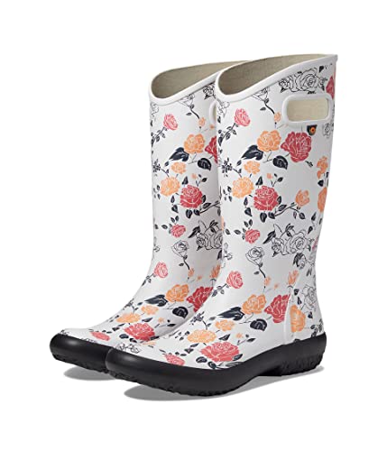 Bogs Women's Rainboot-Vintage Rose Rain Boot, Ivory Multi, 9 #TOP3
