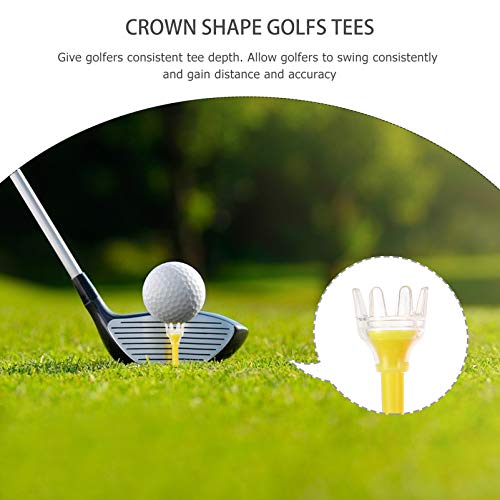 BESPORTBLE Golfs 10Pcs Crown Golfs Bola Tees Plástico Bola Tees Titular Golfs Bolas Pé Prego Equipam