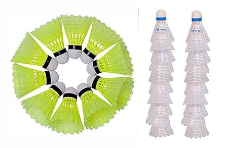 GIRLYZ Attire (2 in 1) Plastic Badminton Shuttlecocks -White & Green Color Shuttlecock for Playing Rackets,Badminton Sports (10 Green & 10 White Shuttlecock) (B0B6SWQPFN) Amazon Price History, Amazon Price Tracker