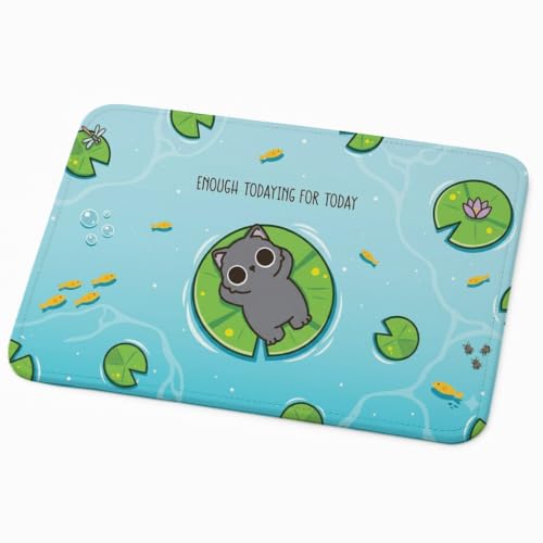 Image of Mouse Pad for Laptop & Desktop | 9x7 Inch Anti-Fray Stitched Edges | Non-Slip Rubber Base | Desk Setup Accessory for Students, Gamers & Professionals (Enough Today)