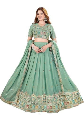 Lehenga 13794 en georgette de qualité supérieure pour femme