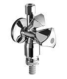 schell eckventil asag Geräuschklasse: 2 SCHELL 038490699 Kombi-Eckventil / Ventil mit Dreikanthaubengriff und Sanitäroberteil , Eckventil 1/2x3/8\'\', chrom , inkl. Anschlussgewinde, Rückflussverhinderer, Rohrbelüfter, Quetschverschraubung, Schubrosette, Schlauchverschraubung