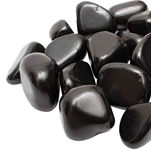 Tumbled & Polished Shungite Stones 1/4 pound (114 grams) - EMF Reiki and Massage Stone