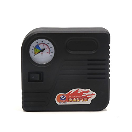 uxcell Black Vehicle Car Portable Electric Pump Air Compressor Tire Inflator 48V