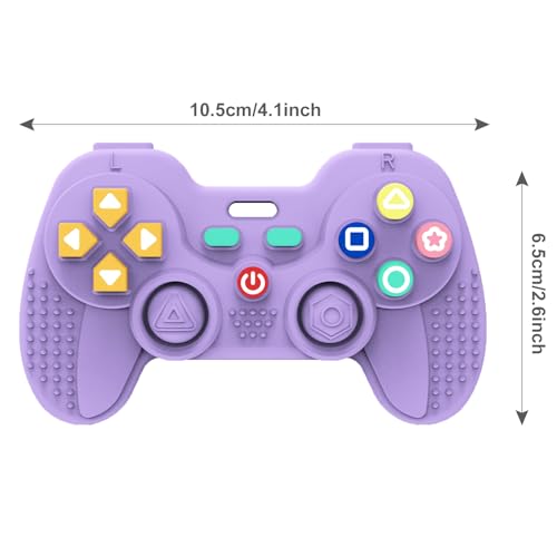 Image of Hooku Silicone Teething Toys for Babies 0-6 Months, Teethers for Babies 6-12 Months, Remote Teether for Baby, Sensory Toys for Babies, Baby Chew Toys