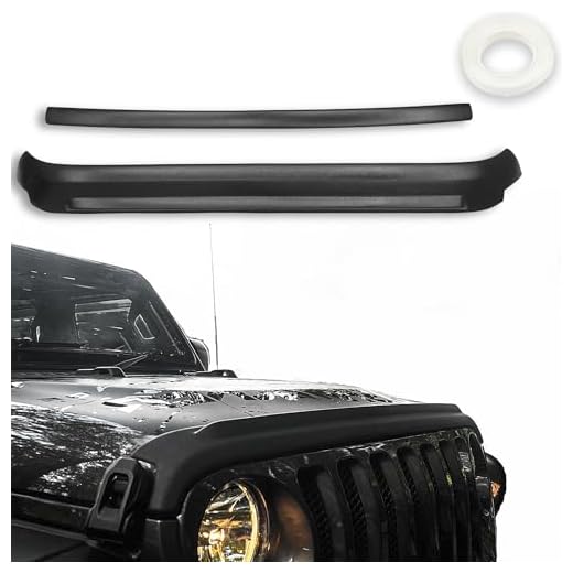 AutoHornix Hood Protector with Tailgate Protector Compatible with 2007-2018 Jeep Wrangler JK Hood Deflector Waterproof Bug Deflector Stone Guard
