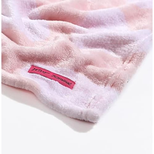 Image of Betsey Johnson - Throw Blanket, Buttery-Soft Throw Blanket for Couch or Bed, Boldly Plush & Oversized Bedding (Dotted Heart Pink, 50 inch x 70 inch)