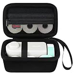Elonbo Carrying Case for Makeid Label Maker Machine, Makeid L1 Portable Bluetooth Label Printer Handheld Label Printer Storage Holder Bag, Extra Interior Mesh Pocket Fits Label Paper Cable, Black