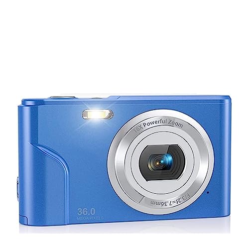 �f�W�J�� �f�W�^���J���� Vlogging �J�����Y�[�� LCD �X�N���[���w���A�e�B�[�������R���p�N�g�|�[�^�u���~�j�J���� ���^�Ŏ����^�т��ȒP(Blue)