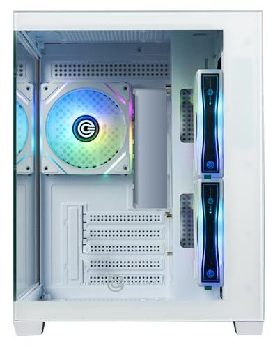 Image of Circle Lucid Micro M3 Mid- Tower Computer Case | Gaming Cabinet - White | Support M-ATX, ITX | Pre- Installed 2 x 120mm Side and 1 x 120mm Rear ARGB Infinity Mirror Fans