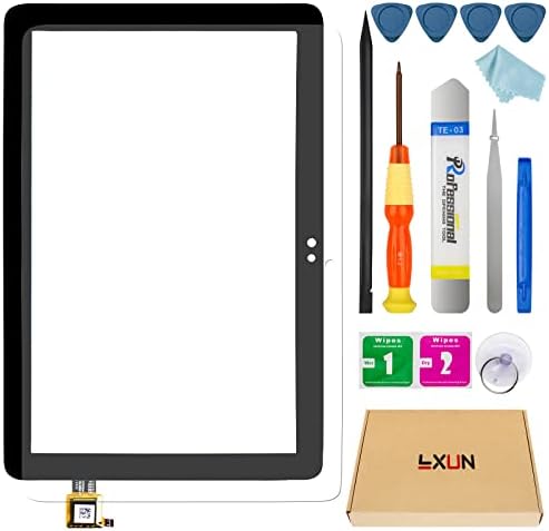 LXun Upgraded New Touch Screen Digitizer Compatible with Tablet 10th Generation 2020 K72LL3 K72LL4 Digitizer Panel Front Glass Lens with Tempered Glass Film and Repair Tool Kit