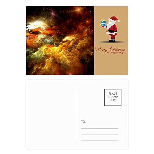 Cartes postales nébuleuse dorées orange ciel lot de 20 pour garder le lien