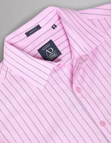 Image of AD by Arvind Vertical Stripe Cotton Summer Shirt