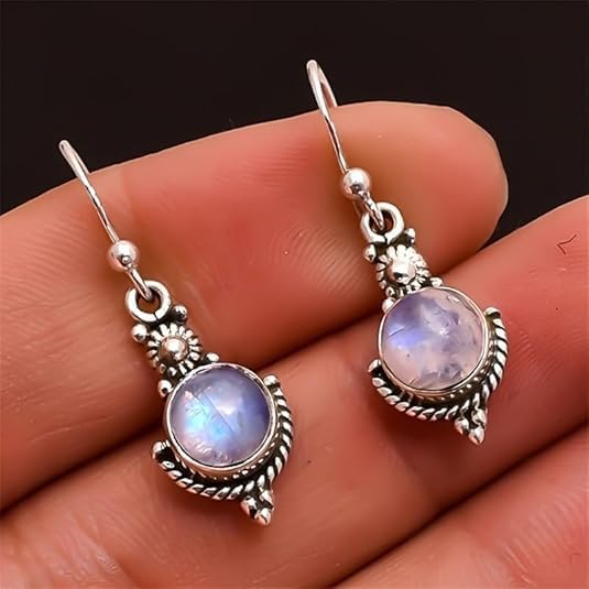 Luxurious Vintage Moonstone Statement Long Drop Dangle Earrings - Drop Dangle Jewelry for Wedding Party, Gift Idea, Durable, Shining, Elegant, and Sophisticated Accessories