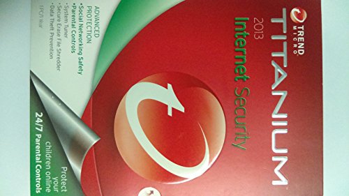 Trend Micro Titanium 2013 Internet Security Advanced Protection 24/7 Parental Controls