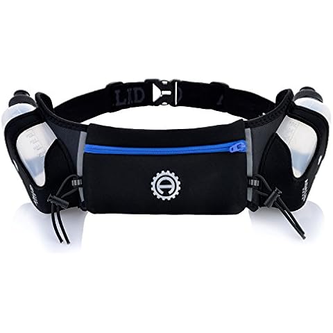 Trinkgürtel für Läufer - mit Accessoires und zwei BPa-freien, flüssigkeitsdichten Flaschen mit 284 ml Fassungsvermögen: ein prellfreies und leichtgewichtiges Accessoire für den Flüssigkeitsnachschub Cover
