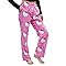 Pyjama Hose Halloween Schlafanzug Damen Pyjamas Hosen mit taschen Lang Flanell Pyjama Hose Damen Schlafhose Weich Kawaii Anime Bequeme Cartoon Casual Frauen Schlafanzughose Herbst-Winter(Taschen M)