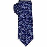 Yekiua Science Men's Ties Education Abstract Decorative Formulas Graphs Neck Tie Business Wedding Formal Fashion Necktie Colorful