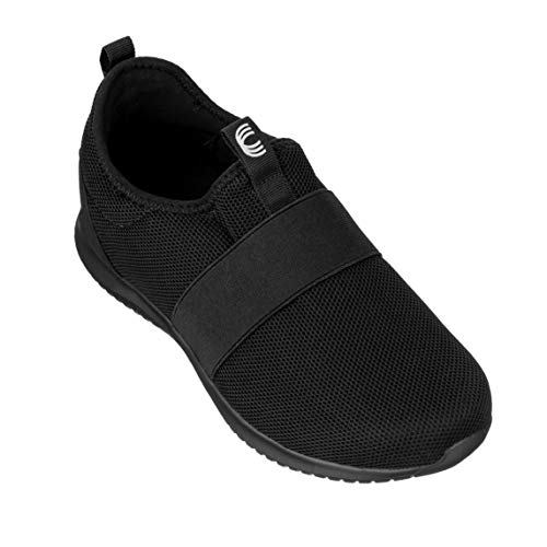 CALTO Men's Invisible Height Increasing Elevator Shoes - Black Ultra Feather Lightweight Sporty Sneakers - 2.1 Inches Taller - Q120 - Size 11 D(M) US3