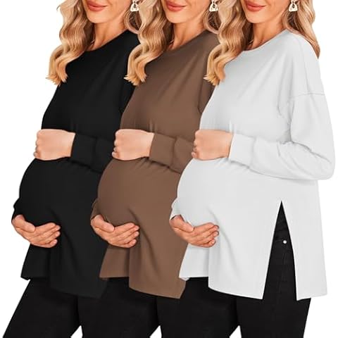 Ekouaer Maternity T-Shirts 3-Pack Cover