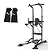 Bewinch Power Tower, Dip Station,Klimmzugstange, Multifunktionales Heimtrainer, Vertikaler Krafttrainer Für Dips, Knieheben, Klimmzüge, Liegestütze, Training, Fitness,Schwarz
