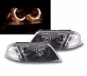 CR-Lights Angel Eyes Scheinwerfer für VW Passat 3BG B5 FL 09.2000-03.2005 Links Rechts SET Schwarz