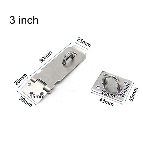 image for VIDYSUFYR Door Locks Hasp Latch, 3 Inch Stainless Steel Safety Packloc