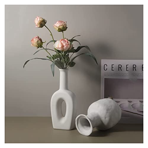 Vase céramique blanc style rétro RLKHXBS petit modèle de table