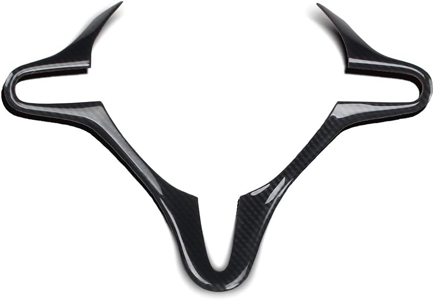 Red Black Carbon Fiber Pattern Steering Wheel Trim Cover Interior Decoration Accessories Fit for Fit for Honda Civic 2006 2007 2008 2009 2010 2011 (Black A)