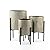 LuxenHome Planters for Indoor Plants, Set of 3 Plants Pots with Stands, Modern Decorative Metal Flower Pots, Distressed Gray and Gold Cachepot Planters, Large Floor Plant Pots, 9.5 & 11.87 & 14 Inch