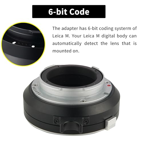XPIMAGE Anillo Adaptador de Montura de Lente con Enfoque de telémetro y extensión Macro Compatible con Lente Leica R a cámara Leica M - imagen 4