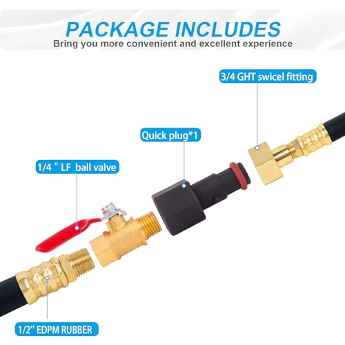 Image of PWC Wave Runner /Sport Jet Boat Flush Fitting Kit Red Compatiable For Yamaha | Flush Hose Fitting Kit for Yamaha,,LX VX VXR FXHO VX110 VX Deluxe FX Cruiser Jet Ski (Jet Boat Flush Fitting Kit-Black)