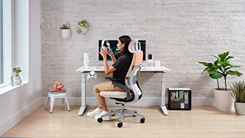 Image of Steelcase Gesture 360 Armrest Ergonomic Office Chair with 3D Live Back Lumbar Support and Adjustable Headrest Peach