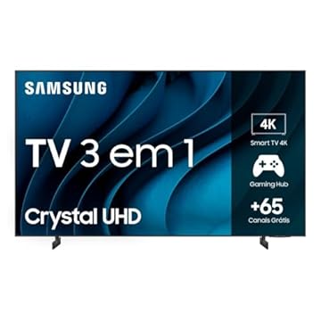 Samsung Smart TV 85" Crystal UHD 4K 85CU8000, Painel Dynamic Crystal Color, Samsung Gaming Hub, Design AirSlim, Tela sem limites, Alexa built in, Controle Remoto Único