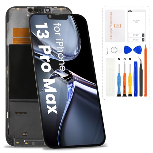 for iPhone 13 Pro Max Screen Replacement for iPhone 13 Pro Max Display LCD Touch Screen Digitizer A2643 A2484 A2641 A2644 Full Assembly Panel with Kits (Incell)