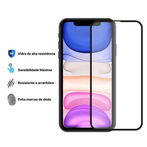 Película De Vidro 3D Tela Toda Para iPhone + Capa Capinha Case (iPhone 11)