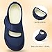 Rihero Women's Diabetic Shoes Slippers for Women Wide Width Comfortable Walking Shoes Adjustable Breathable Swollen Edema Nurse Shoes Size 8