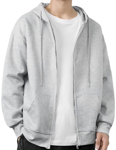 ストリート系 スウエットパーカー 長袖 シルエット フルジップアップ フーディー メンズ