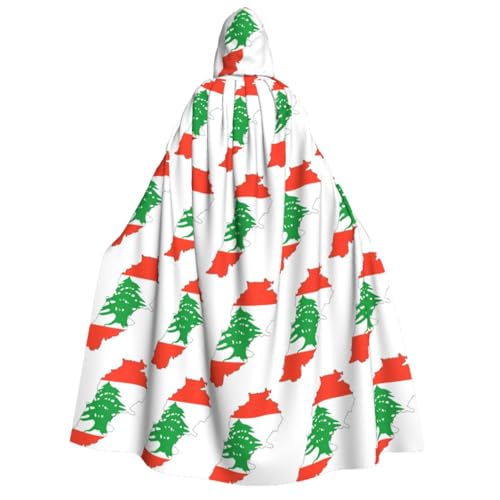 Cape avec grande capuche Liban 140 cm pour costume de carnaval unisexe