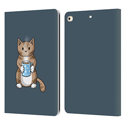 Housse iPad 9.7 2018 motif chat café idéal pour travailler en terrasse
