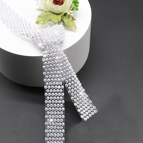 Womens Rhinestone Neck Tie Long Sparkle Sequins Neck Scarf for Party Evening Prom4