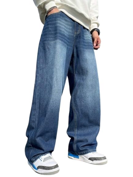 Men’s Stylish Stone Wash Jeans | Mid Rise Slim Fit Denim | Casual-image-46
