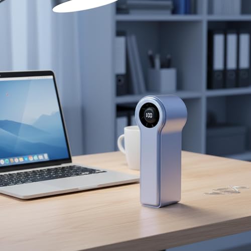 Mini ventilateur portable léger bleu pour éviter la chaleur - 6
